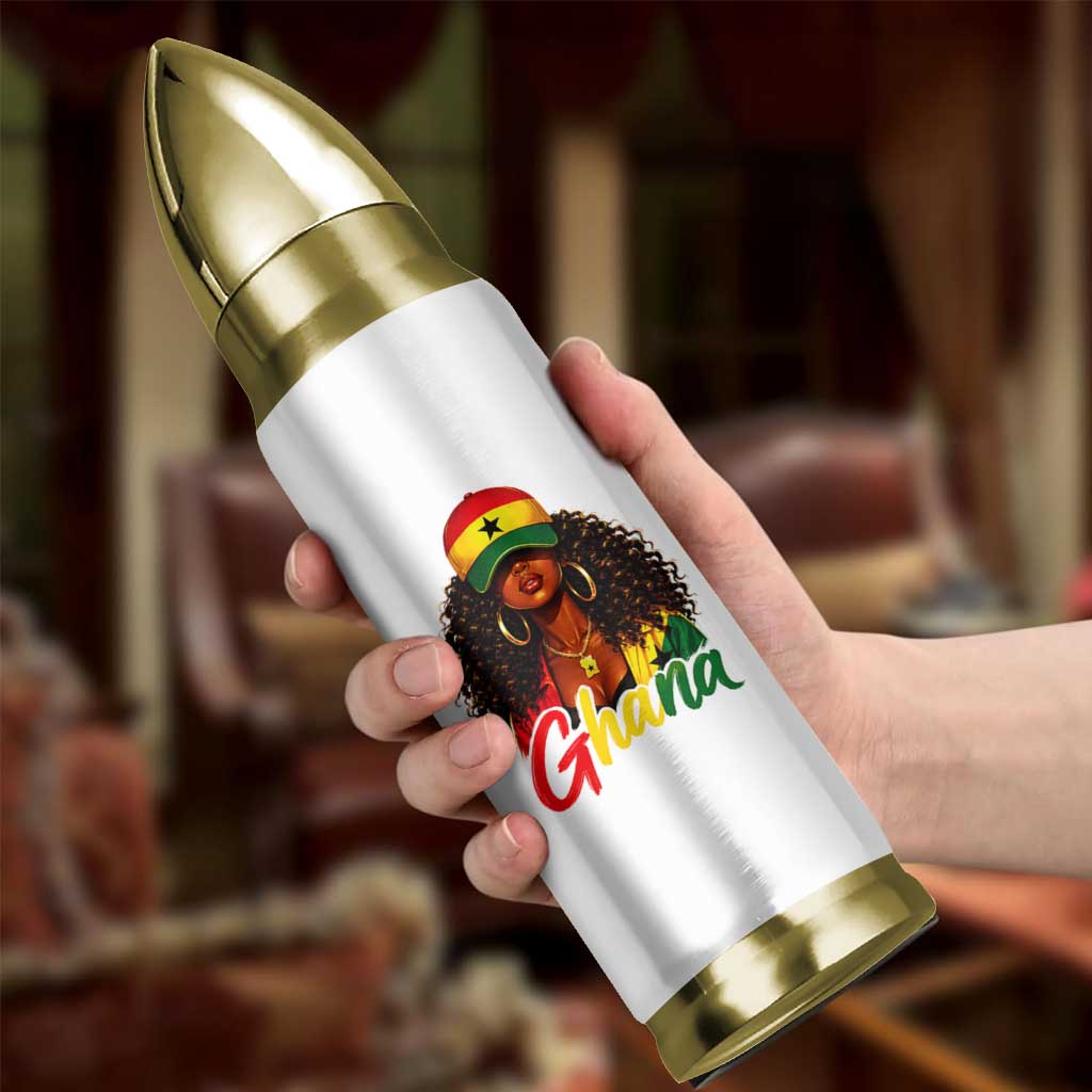 Ghanaian Princess Ghana Flag Melanin Bullet Tumbler Black Girls