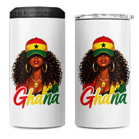 Ghanaian Princess Ghana Flag Melanin 4 in 1 Can Cooler Tumbler Black Girls
