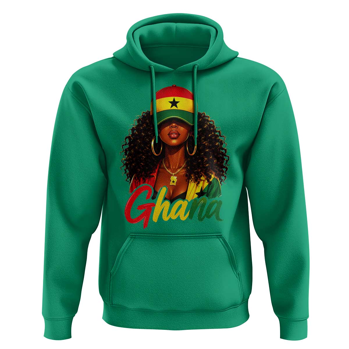 Ghanaian Princess Ghana Flag Melanin Hoodie Black Girls