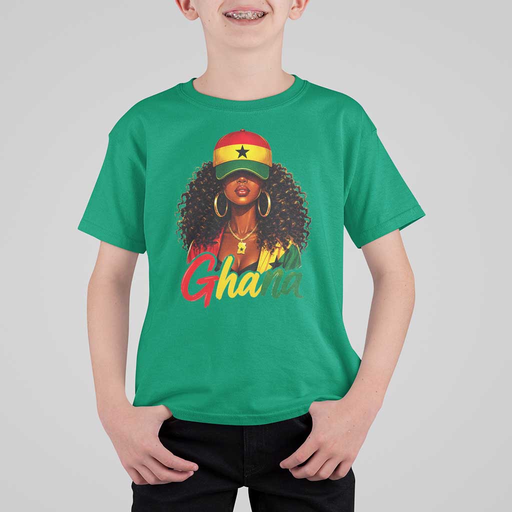 Ghanaian Princess Ghana Flag Melanin T Shirt For Kid Black Girls