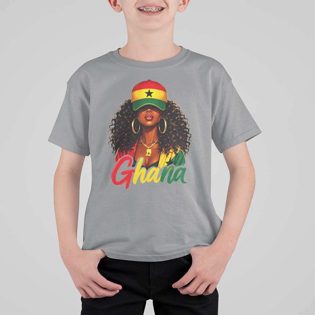Ghanaian Princess Ghana Flag Melanin T Shirt For Kid Black Girls