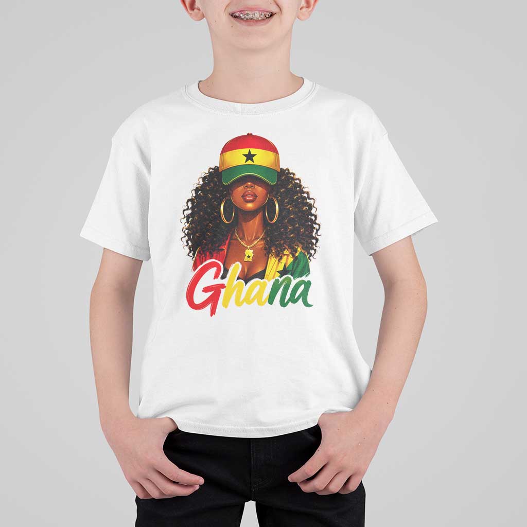 Ghanaian Princess Ghana Flag Melanin T Shirt For Kid Black Girls