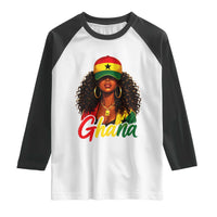 Ghanaian Princess Ghana Flag Melanin Raglan Shirt Black Girls