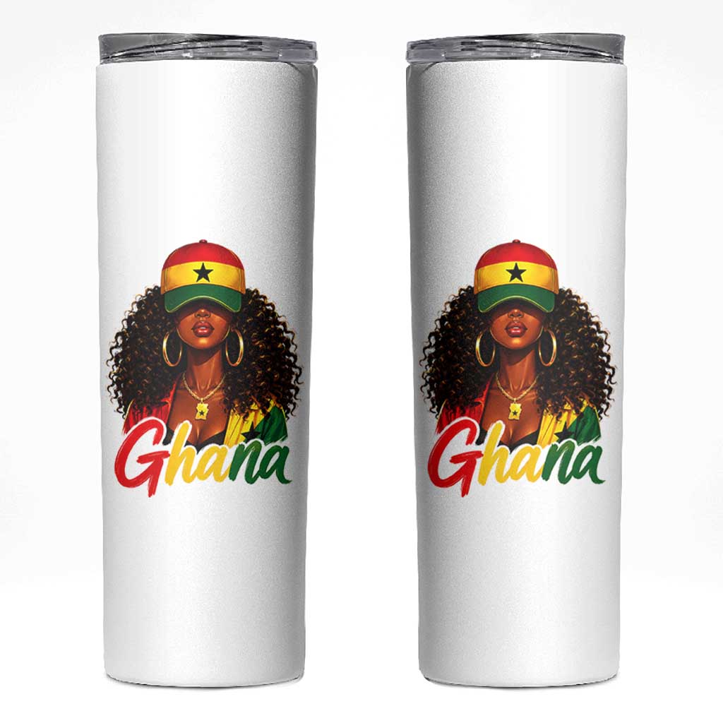 Ghanaian Princess Ghana Flag Melanin Skinny Tumbler Black Girls