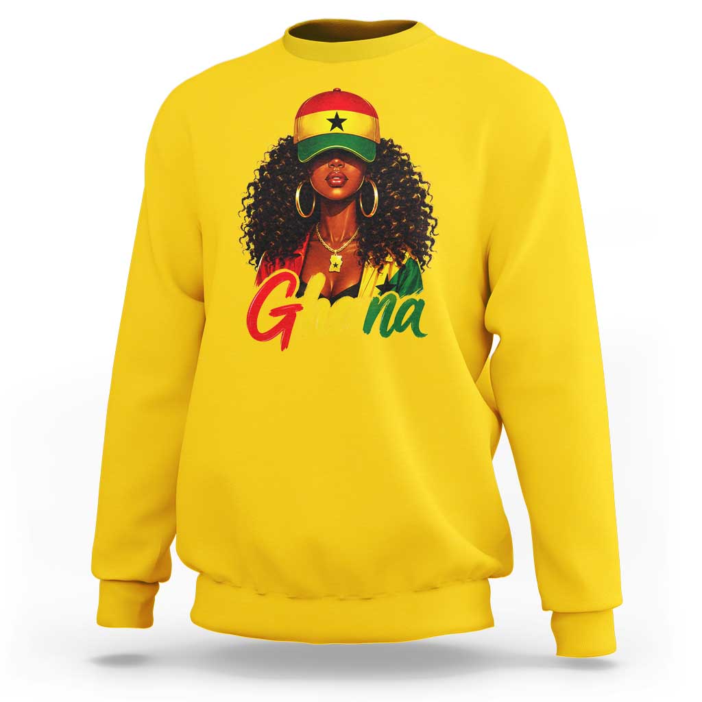 Ghanaian Princess Ghana Flag Melanin Sweatshirt Black Girls