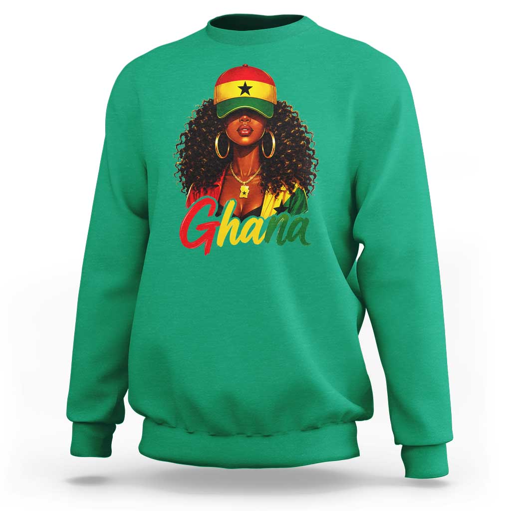 Ghanaian Princess Ghana Flag Melanin Sweatshirt Black Girls