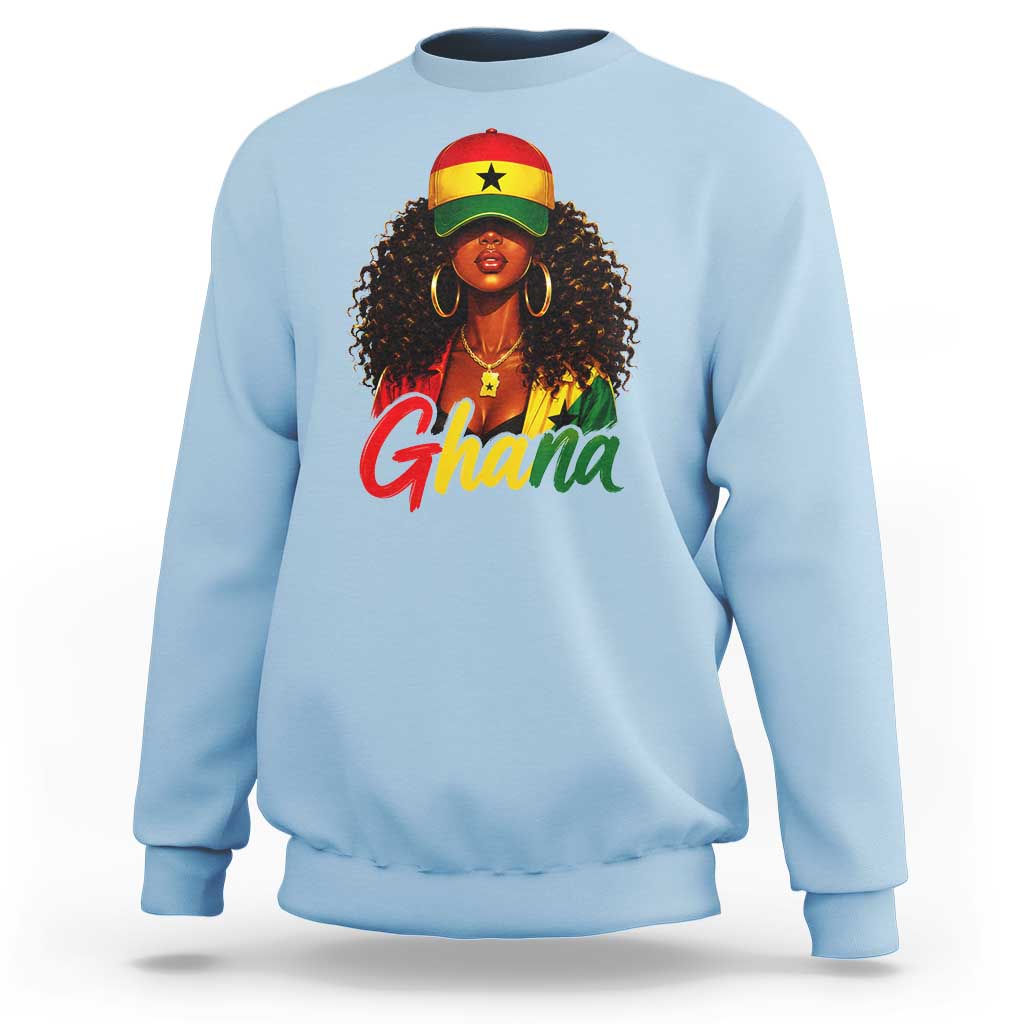Ghanaian Princess Ghana Flag Melanin Sweatshirt Black Girls