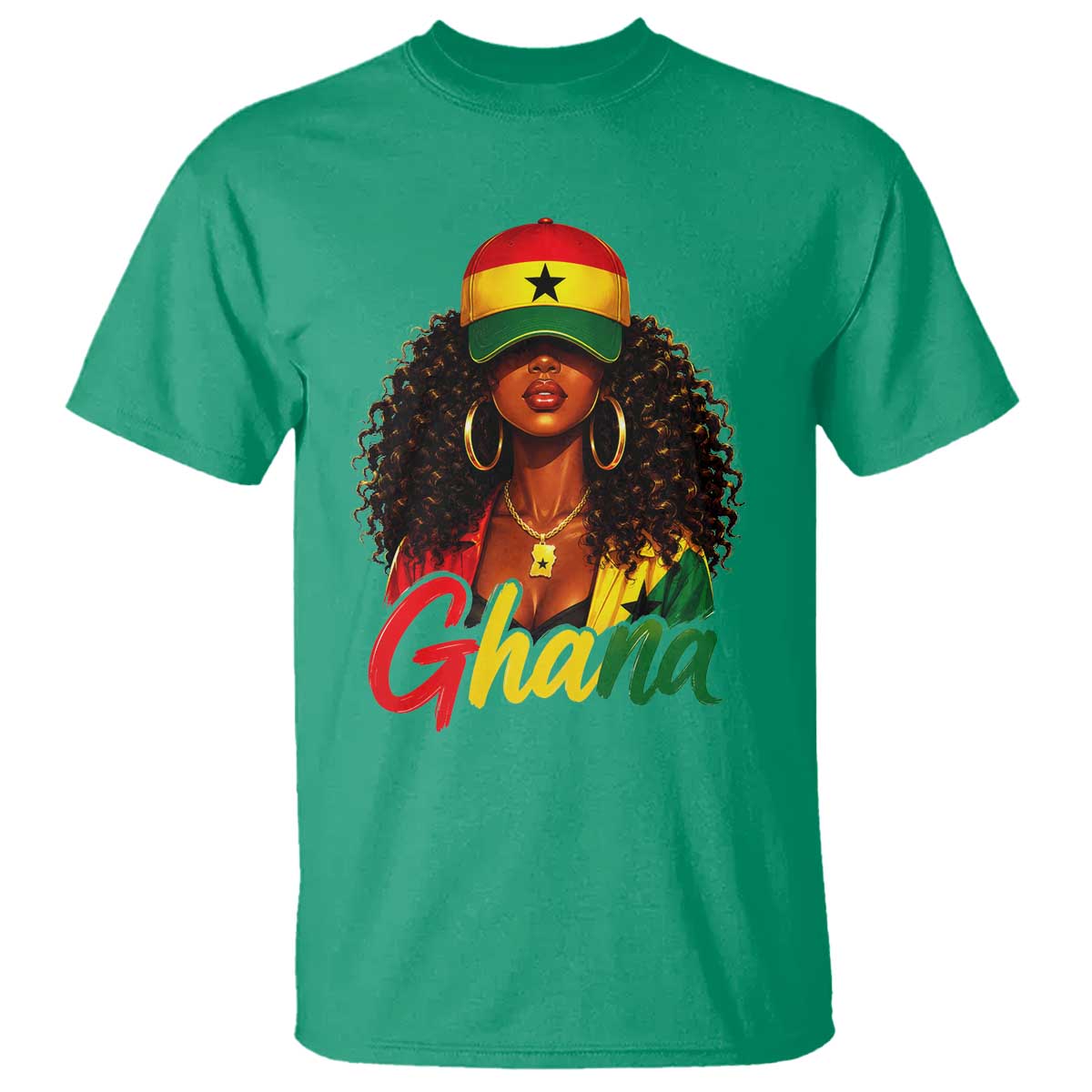 Ghanaian Princess Ghana Flag Melanin T Shirt Black Girls