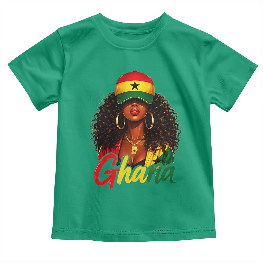Ghanaian Princess Ghana Flag Melanin Toddler T Shirt Black Girls