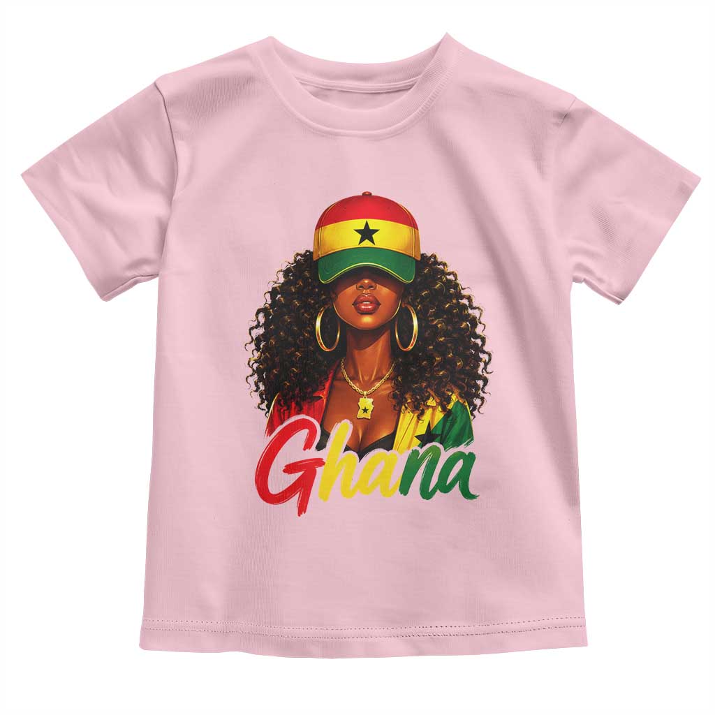 Ghanaian Princess Ghana Flag Melanin Toddler T Shirt Black Girls