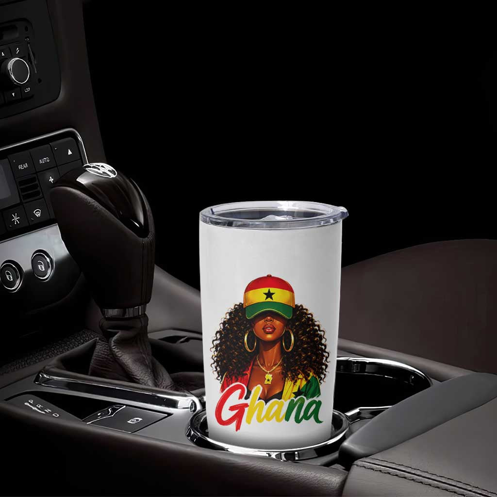 Ghanaian Princess Ghana Flag Melanin Tumbler Cup Black Girls