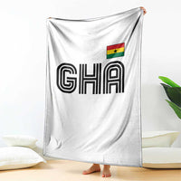 Proud Ghanaian Throw Blanket Minimalist Ghana Typography Design Ghana Flag