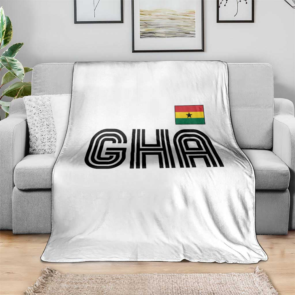 Proud Ghanaian Throw Blanket Minimalist Ghana Typography Design Ghana Flag