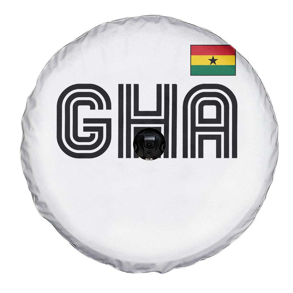 Proud Ghanaian Spare Tire Cover Minimalist Ghana Typography Design Ghana Flag