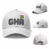 Proud Ghanaian Baseball Cap Minimalist Ghana Typography Design Ghana Flag