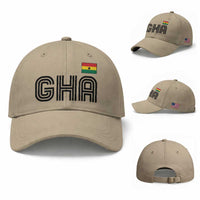 Proud Ghanaian Baseball Cap Minimalist Ghana Typography Design Ghana Flag