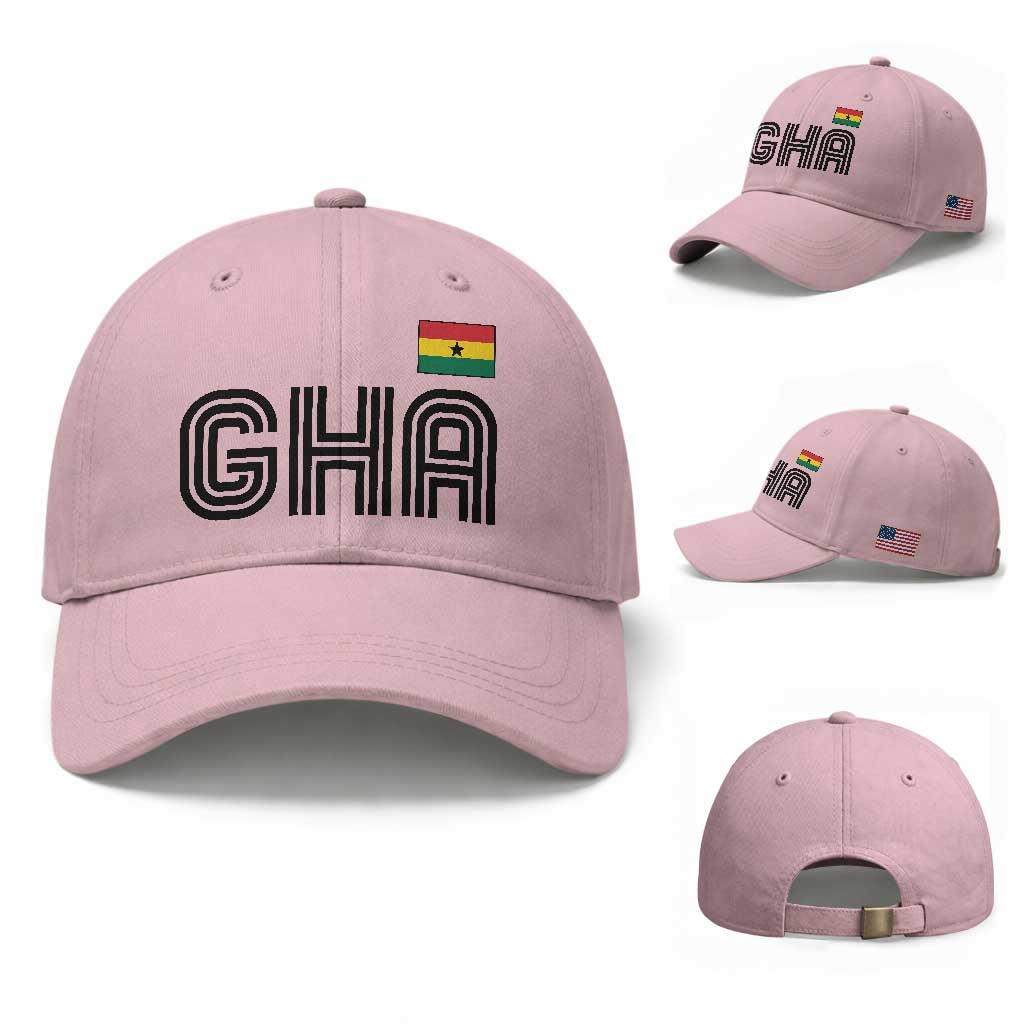 Proud Ghanaian Baseball Cap Minimalist Ghana Typography Design Ghana Flag