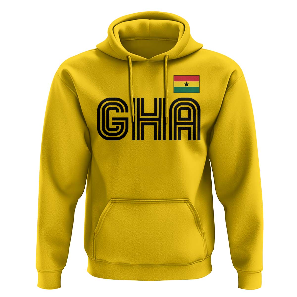 Proud Ghanaian Hoodie Minimalist Ghana Typography Design Ghana Flag