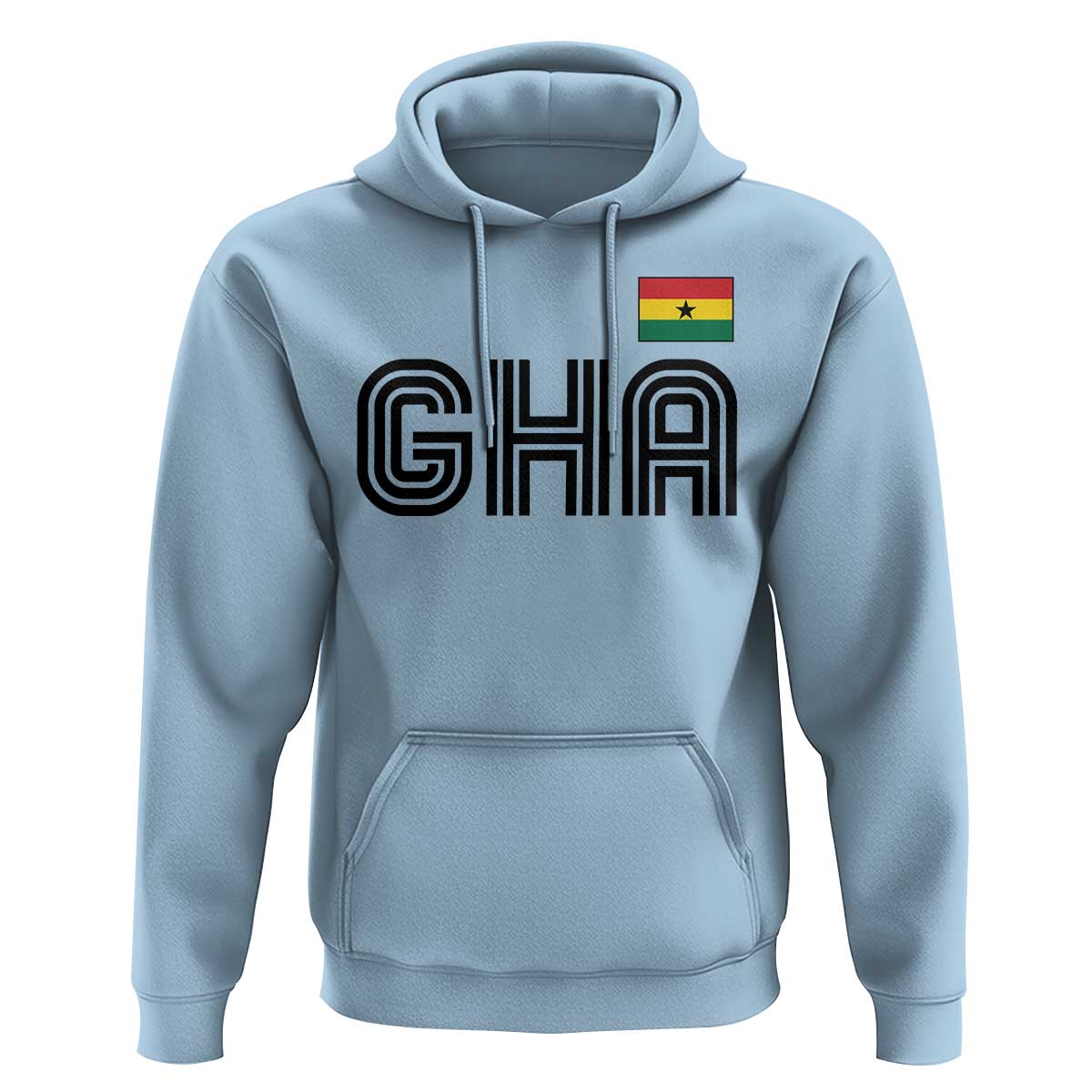 Proud Ghanaian Hoodie Minimalist Ghana Typography Design Ghana Flag