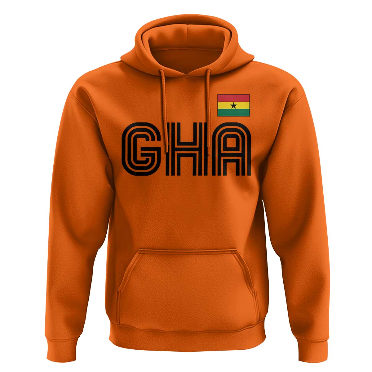 Proud Ghanaian Hoodie Minimalist Ghana Typography Design Ghana Flag
