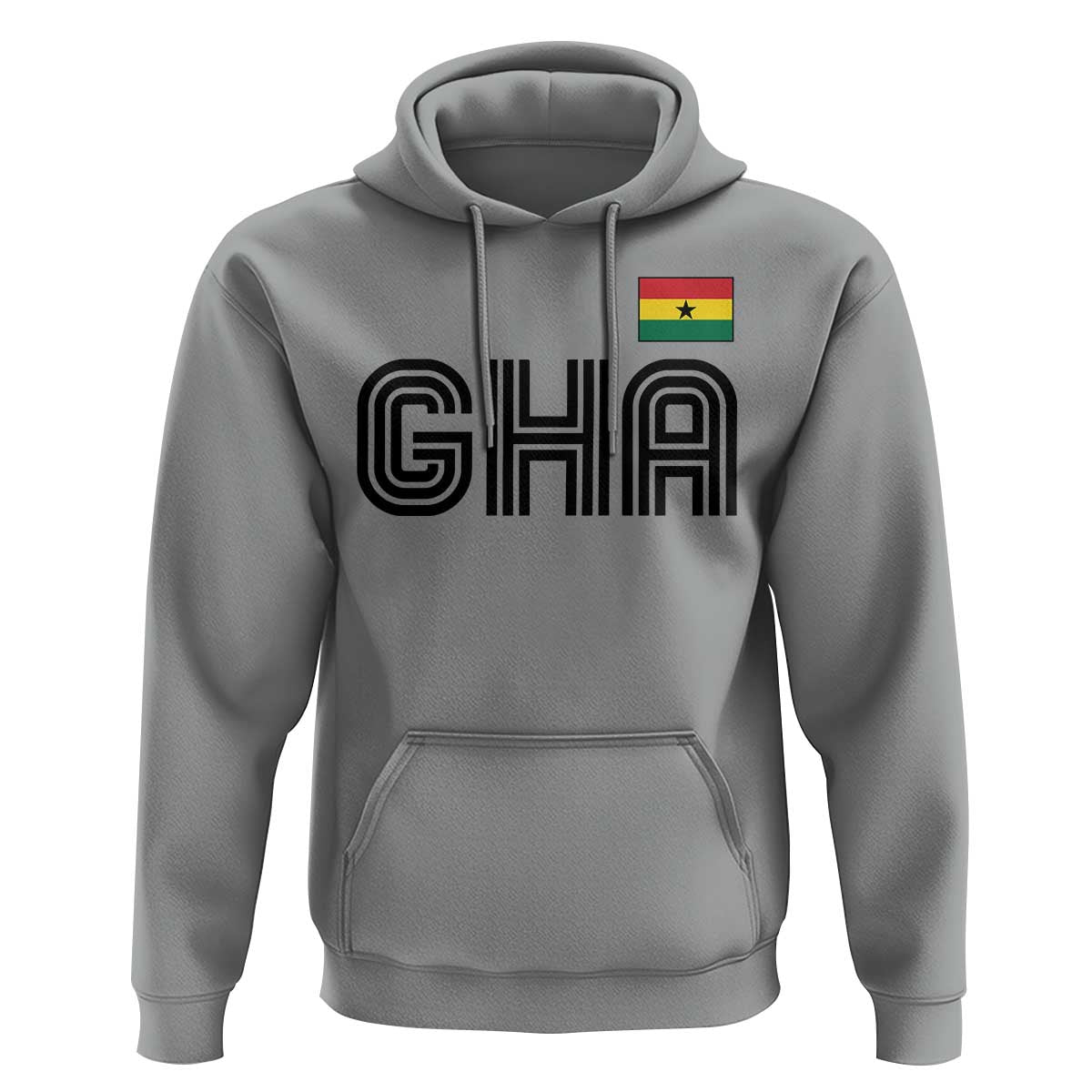 Proud Ghanaian Hoodie Minimalist Ghana Typography Design Ghana Flag
