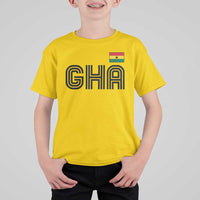 Proud Ghanaian T Shirt For Kid Minimalist Ghana Typography Design Ghana Flag