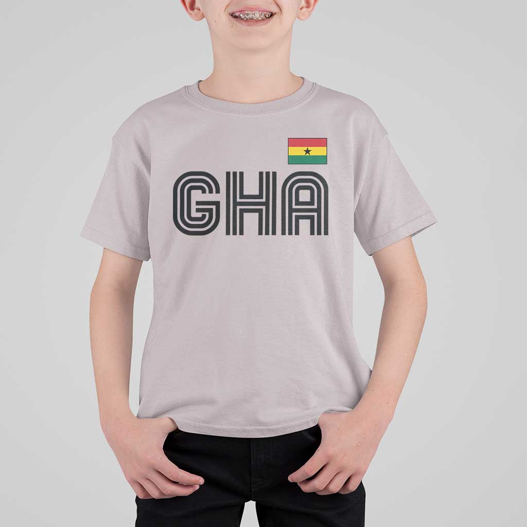 Proud Ghanaian T Shirt For Kid Minimalist Ghana Typography Design Ghana Flag