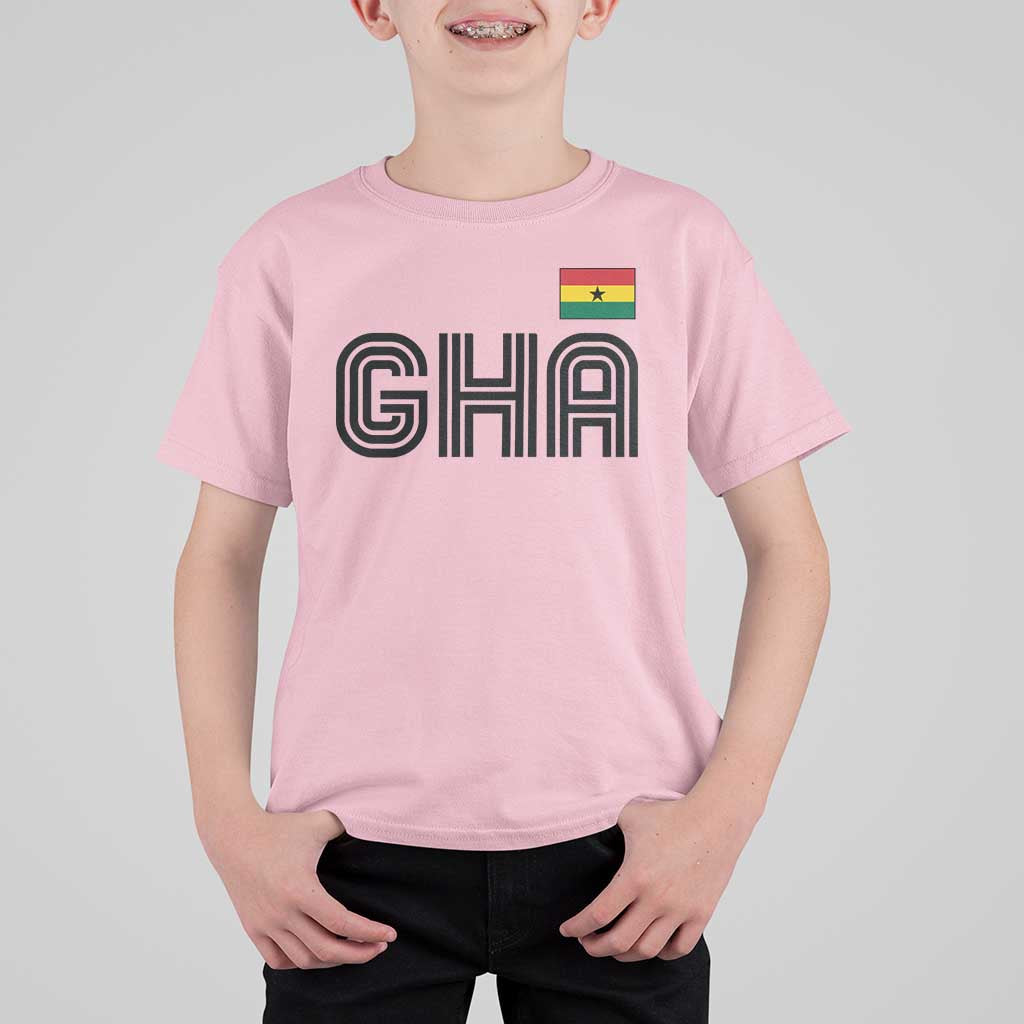 Proud Ghanaian T Shirt For Kid Minimalist Ghana Typography Design Ghana Flag