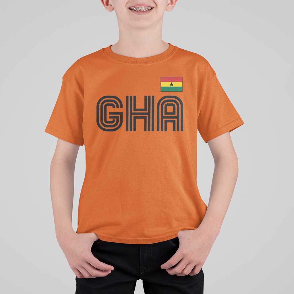 Proud Ghanaian T Shirt For Kid Minimalist Ghana Typography Design Ghana Flag