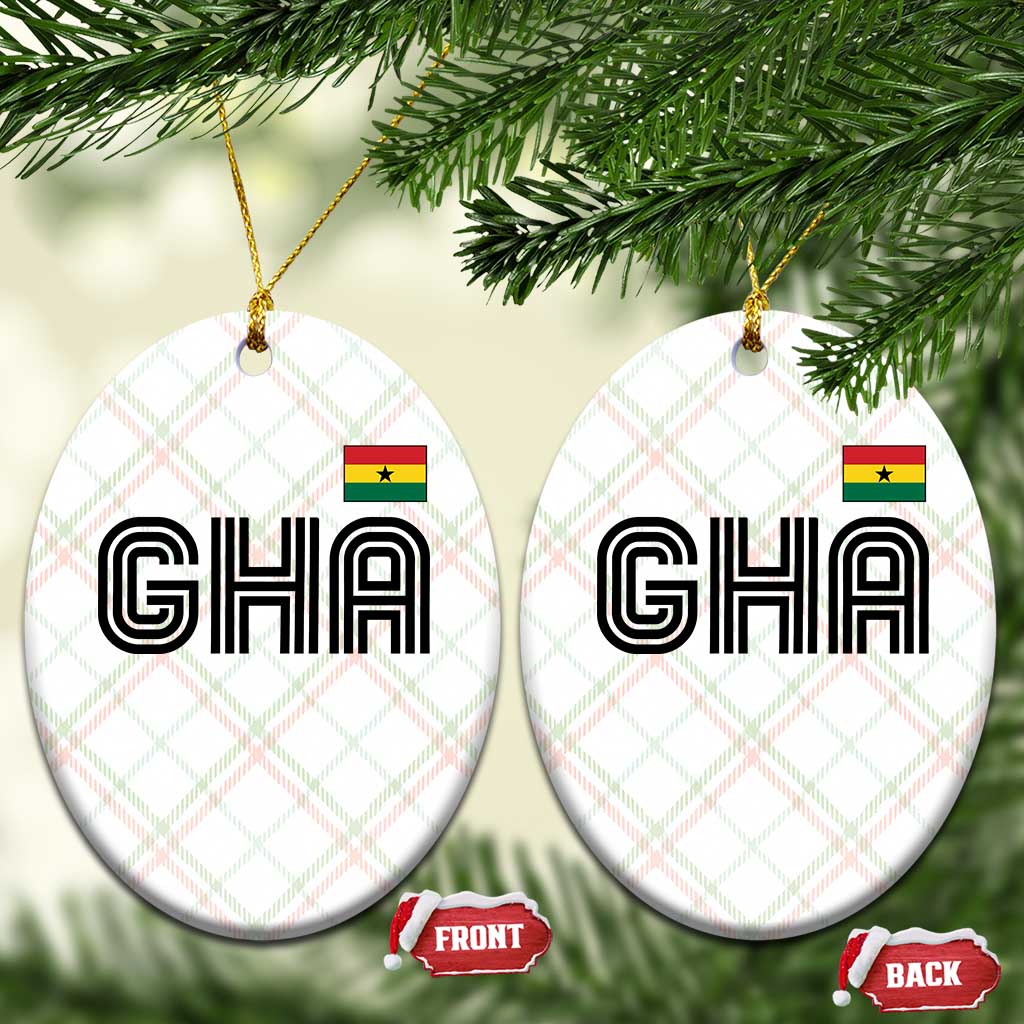 Proud Ghanaian Ceramic Ornament Minimalist Ghana Typography Design Ghana Flag