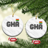 Proud Ghanaian Ceramic Ornament Minimalist Ghana Typography Design Ghana Flag
