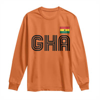Proud Ghanaian Long Sleeve Shirt Minimalist Ghana Typography Design Ghana Flag