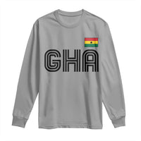 Proud Ghanaian Long Sleeve Shirt Minimalist Ghana Typography Design Ghana Flag