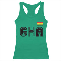 Proud Ghanaian Racerback Tank Top Minimalist Ghana Typography Design Ghana Flag