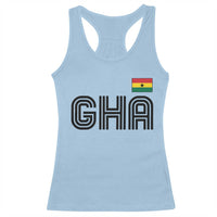 Proud Ghanaian Racerback Tank Top Minimalist Ghana Typography Design Ghana Flag