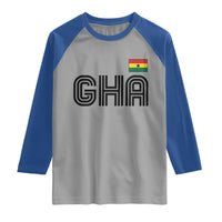 Proud Ghanaian Raglan Shirt Minimalist Ghana Typography Design Ghana Flag