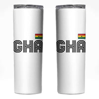 Proud Ghanaian Skinny Tumbler Minimalist Ghana Typography Design Ghana Flag