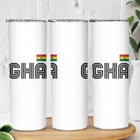 Proud Ghanaian Skinny Tumbler Minimalist Ghana Typography Design Ghana Flag