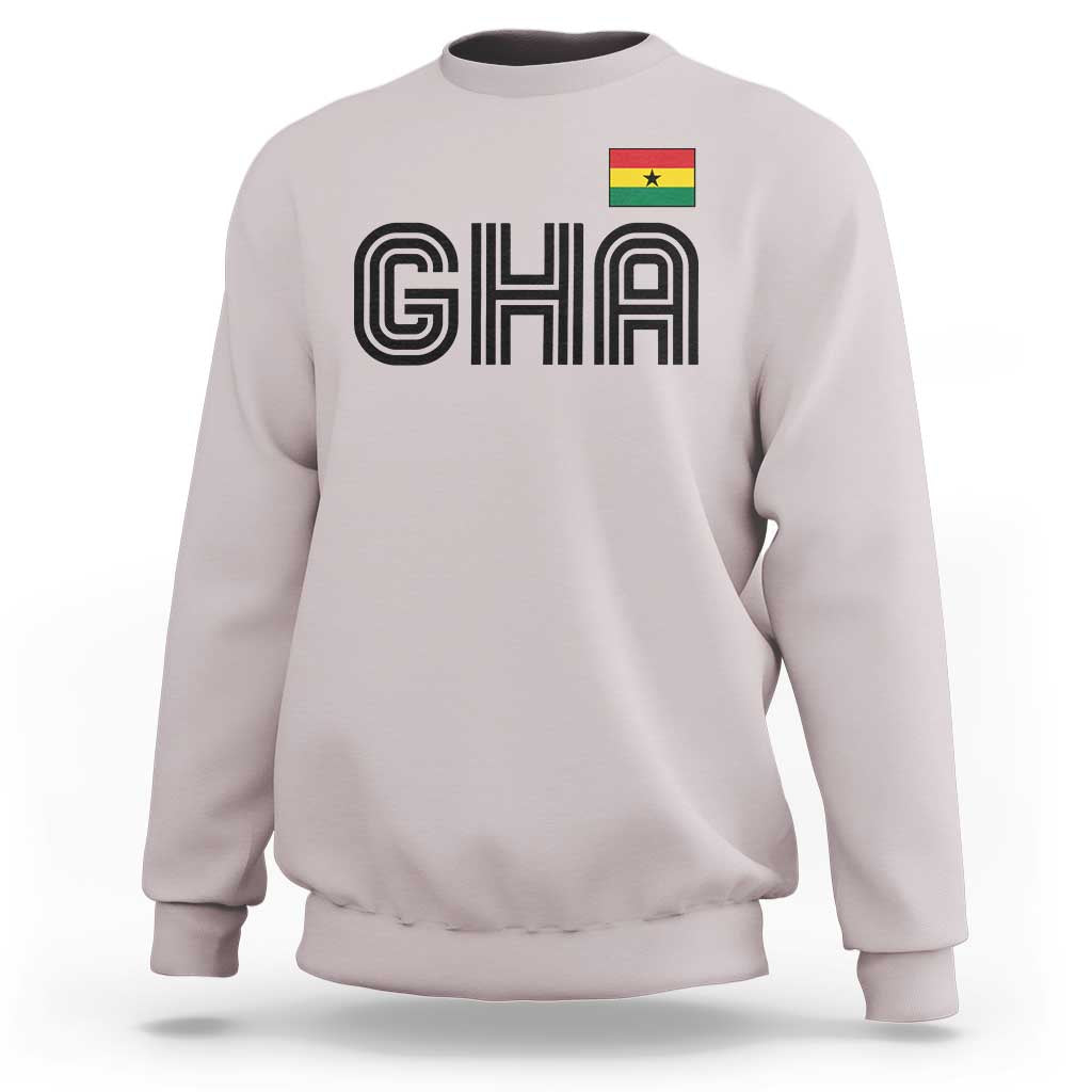 Proud Ghanaian Sweatshirt Minimalist Ghana Typography Design Ghana Flag