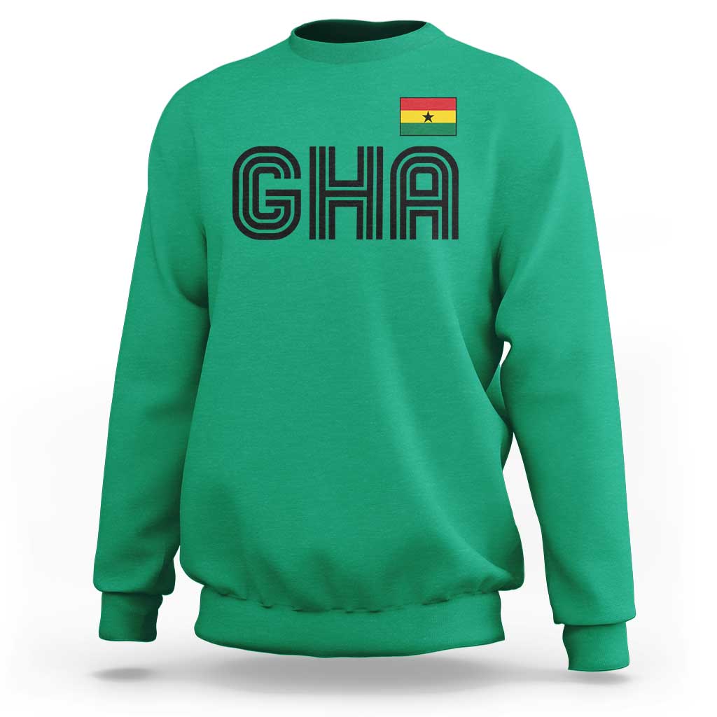 Proud Ghanaian Sweatshirt Minimalist Ghana Typography Design Ghana Flag