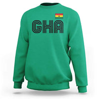 Proud Ghanaian Sweatshirt Minimalist Ghana Typography Design Ghana Flag