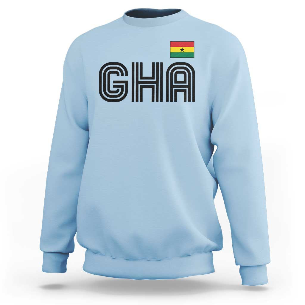 Proud Ghanaian Sweatshirt Minimalist Ghana Typography Design Ghana Flag