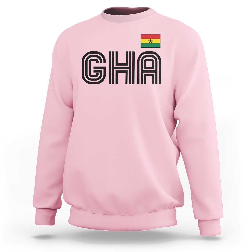 Proud Ghanaian Sweatshirt Minimalist Ghana Typography Design Ghana Flag