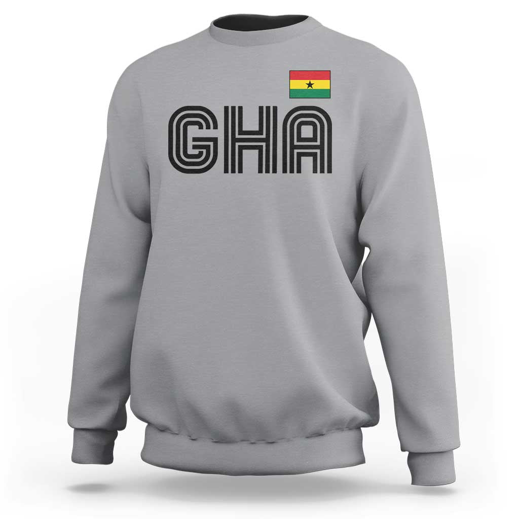 Proud Ghanaian Sweatshirt Minimalist Ghana Typography Design Ghana Flag