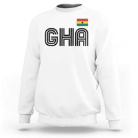 Proud Ghanaian Sweatshirt Minimalist Ghana Typography Design Ghana Flag