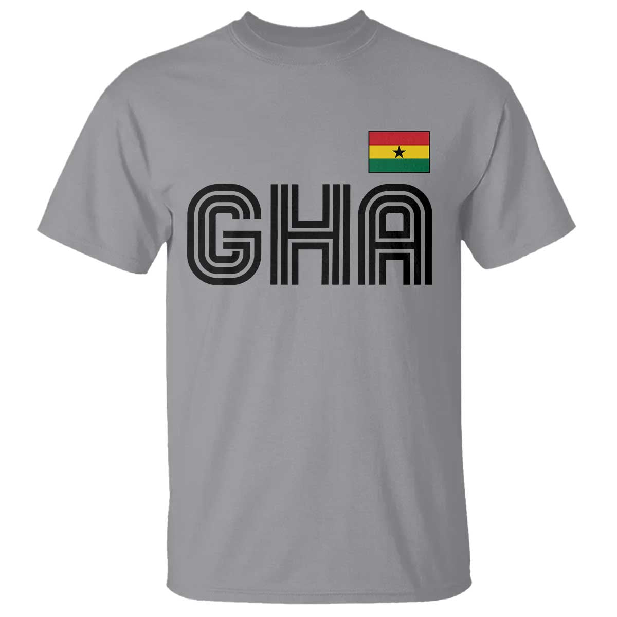 Proud Ghanaian T Shirt Minimalist Ghana Typography Design Ghana Flag
