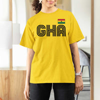 Proud Ghanaian T Shirt For Women Minimalist Ghana Typography Design Ghana Flag