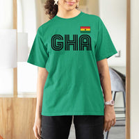 Proud Ghanaian T Shirt For Women Minimalist Ghana Typography Design Ghana Flag