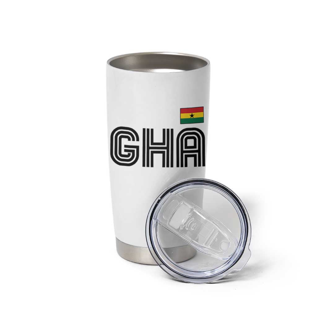 Proud Ghanaian Tumbler Cup Minimalist Ghana Typography Design Ghana Flag