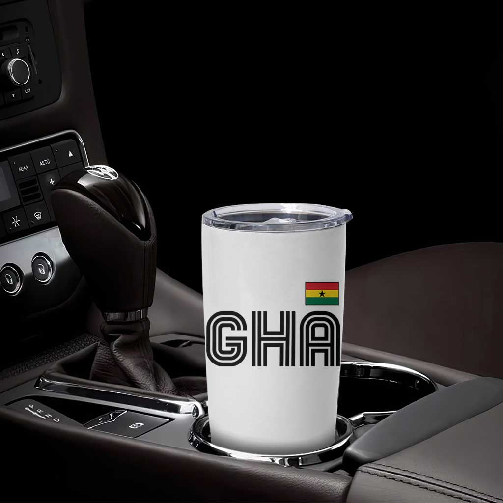 Proud Ghanaian Tumbler Cup Minimalist Ghana Typography Design Ghana Flag